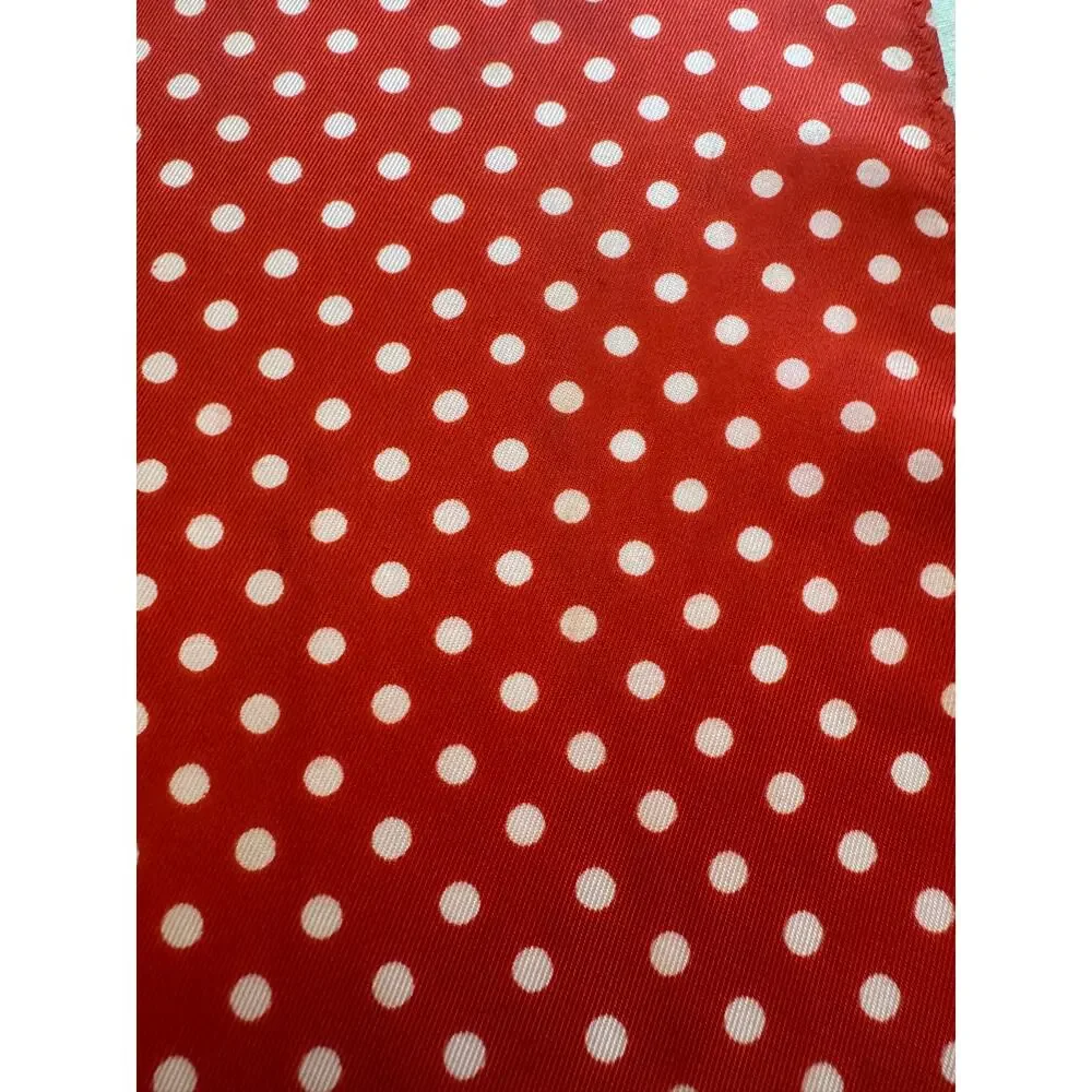 Red and White Polka Dots Scarf, Vintage